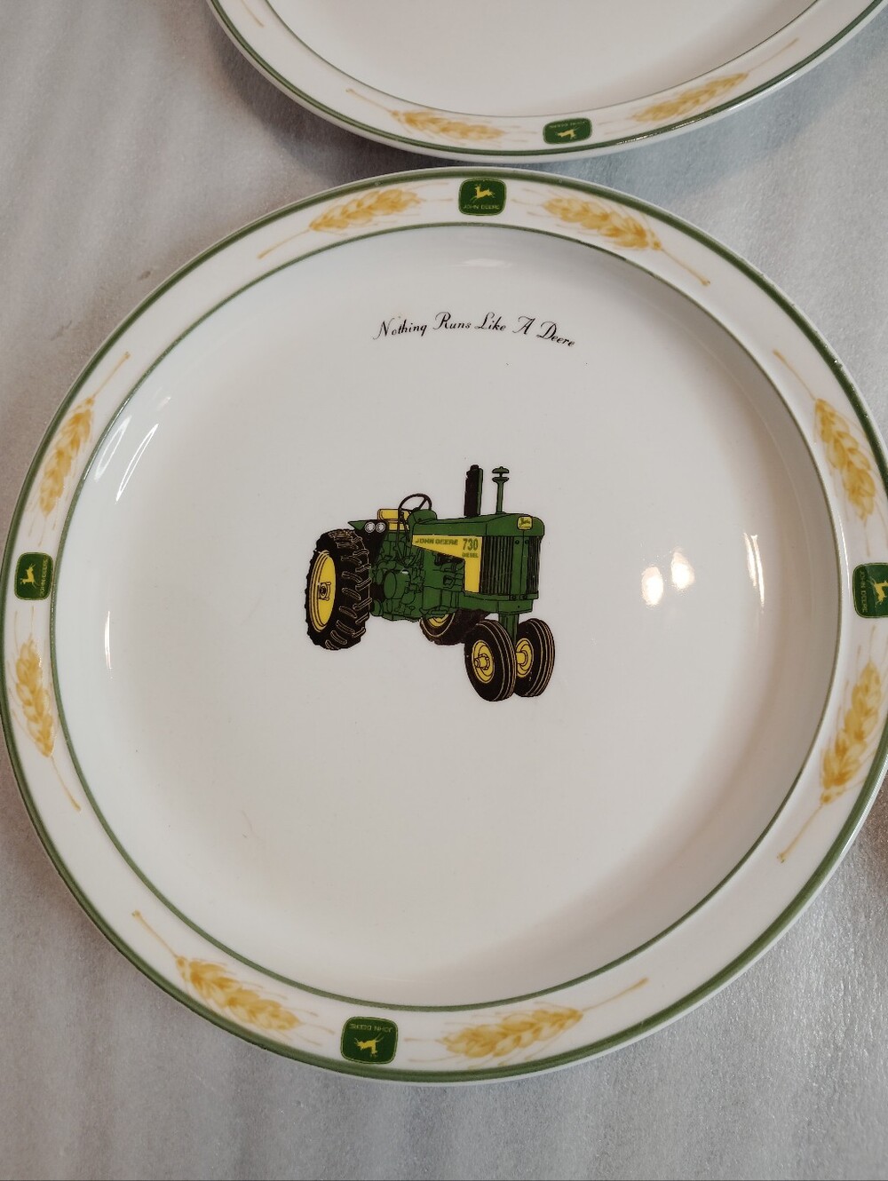 Gibson JohnDeer Tractor Salad Plates Set 4 - Picture 2 of 4